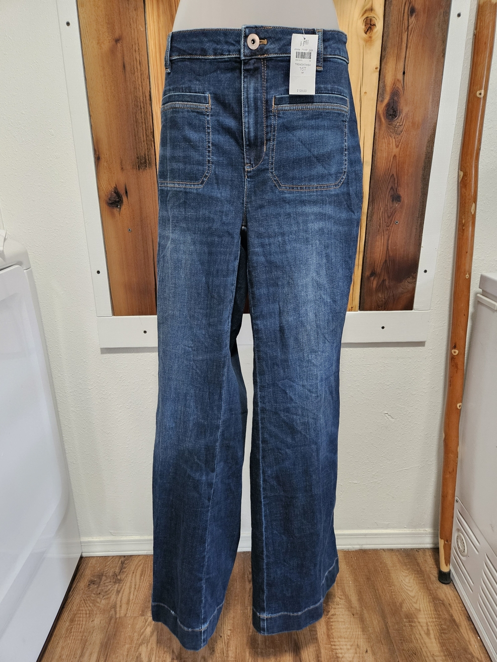 J. Jill Dark Blue Wide-Leg Denim Jeans